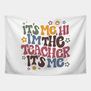 Cute Teacher , Hi It's Me Graphic, Fun Classroom Tapestry