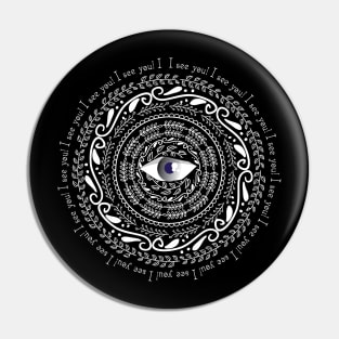 The Eye on the Mandala Pin