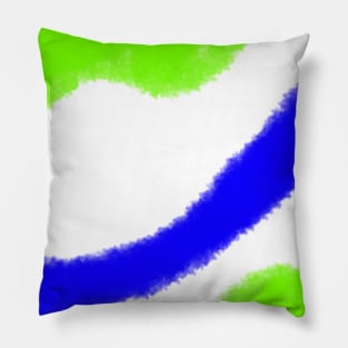 Green blue watercolor abstract pattern Pillow