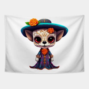 Dia de los Muertos Dog #9 Tapestry