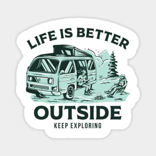 outdoor shirt | life is better outside Magnet