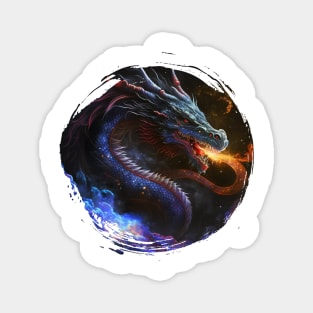 Angry dragon with red eyes Magnet