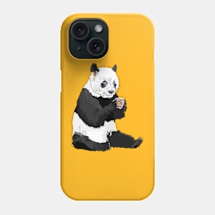 Panda holding a rose Phone Case