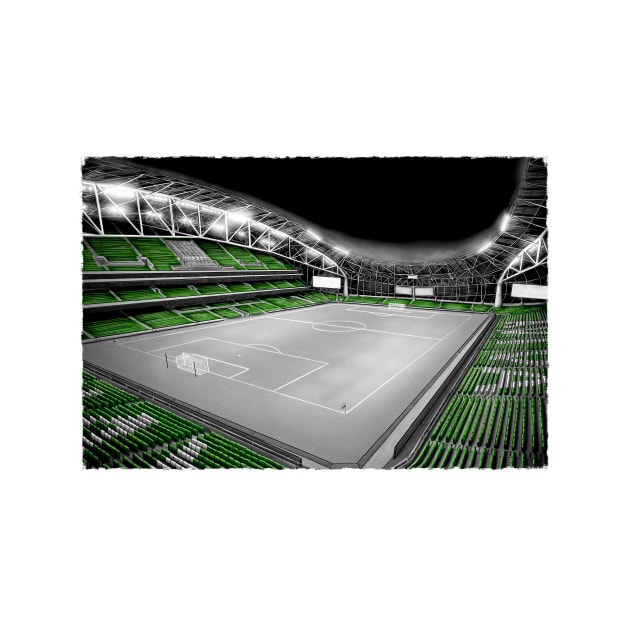 Aviva stadium - Lansdowne Road Ireland Football Stadium Print by barrymasterson