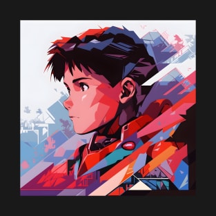 Discover Apocalyptic Anime Art and Surreal Manga Designs - Futuristic Illustrations Inspired by Neon Genesis Evangelion T-Shirt