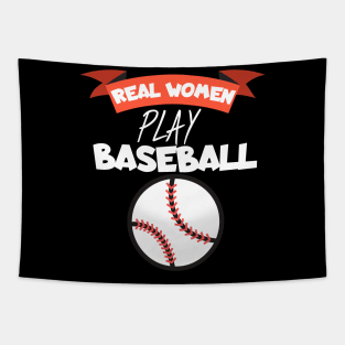 Real women play baseball Tapestry