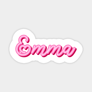 Emma name pink heart Magnet