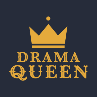 Classy Retro Drama Queen Crown T-Shirt