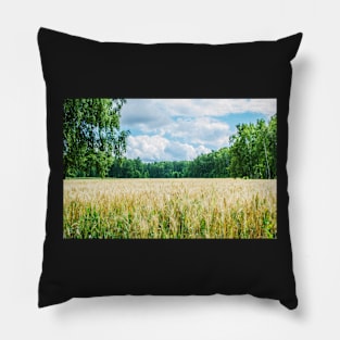 Gold wheat field Pillow