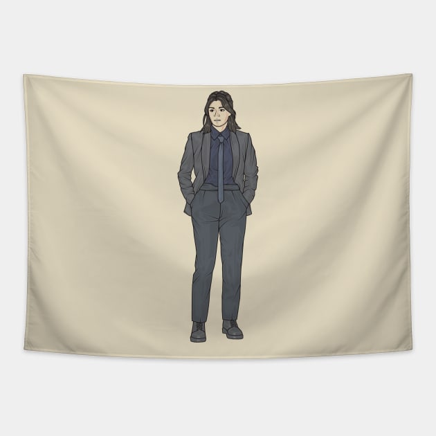 Fashion Style Suit Tapestry by crissbahari