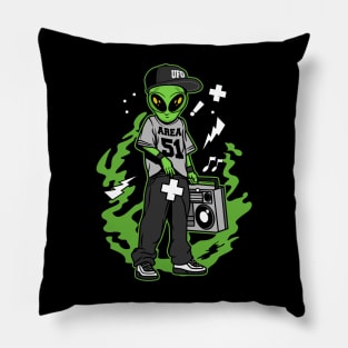 ALIEN AREA 51 CARTOON Pillow