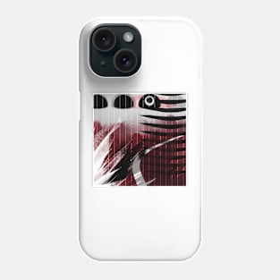 Follow the path grey black white purple pink abstract striped geometric art Phone Case