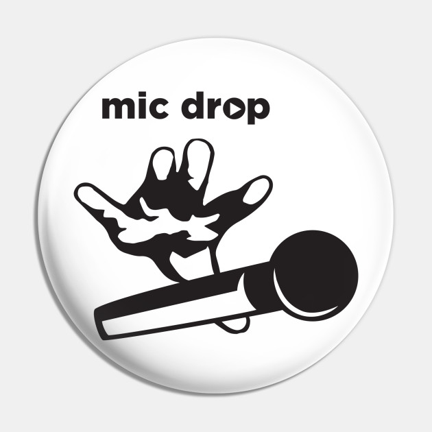 Mic Drop Comedy Pin TeePublic