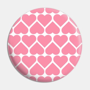 Happy Valentines day light pink heart pattern Pin