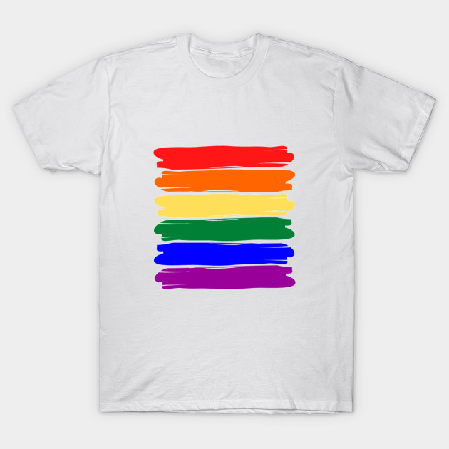 Gay Flag Painting Lgbt Pride Lgbtqia T Shirt Teepublic
