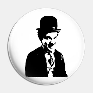 Charlie Chaplin Pop Art Portrait Pin