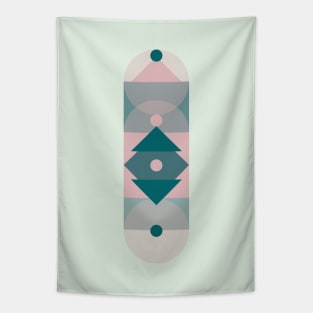 Geometric Totempole Poster II Tapestry