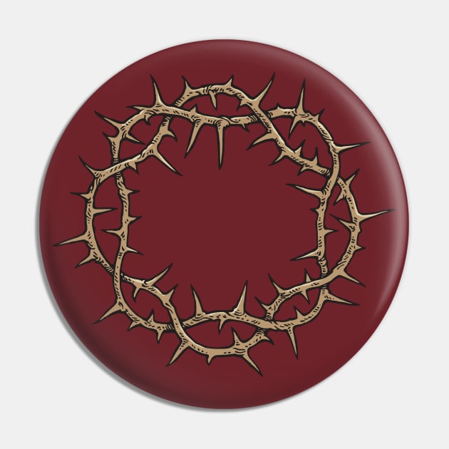 Crown of Thorns Jesus Christ Pin by Beltschazar