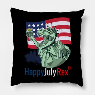 Happy July Rex Pillow