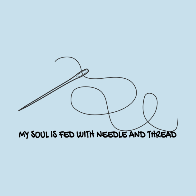 sewing my soul is fed with needle and thread by SarahLCY