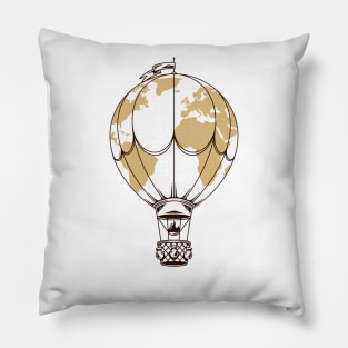 Air Balloon World Adventures Pillow