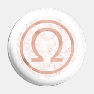 Rose Gold Marble Omega Pin