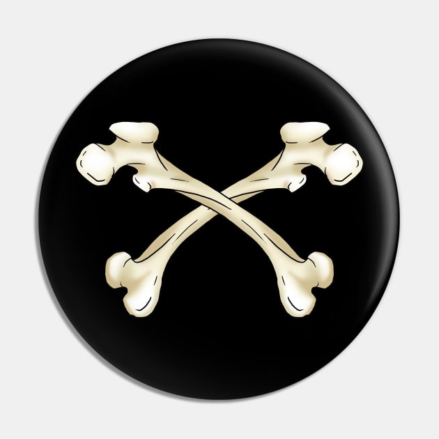 crossbones Pin by Dracuria