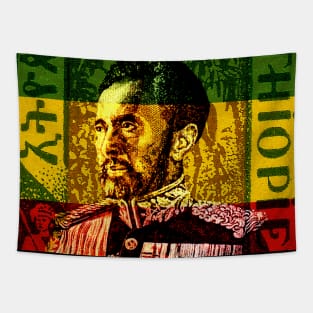 Haile Selassie Lion of Judah Emperor of Ethiopia Tapestry