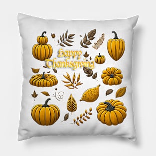 Happy Thanksgiving Greetings Pillow