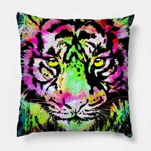 Beautiful Tiger Head - Colourful Tiger Face Pillow