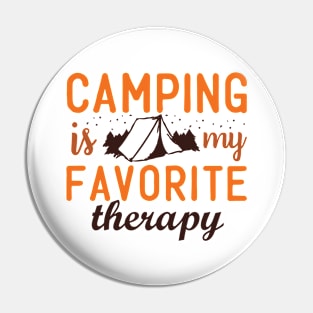 Camping Art Pin