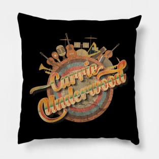 Tour Music Designs Vintage Retro - Carrie Underwood Pillow