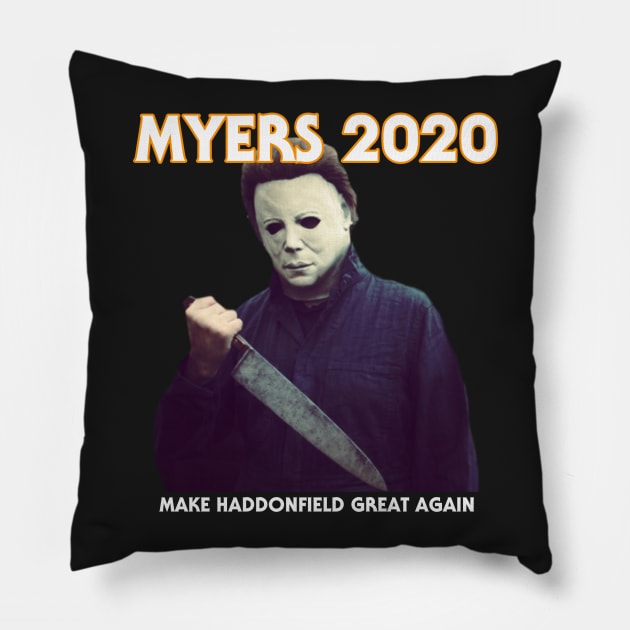 Make Haddonfield Great Again Pillow by zombill