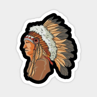 Native American Man Magnet