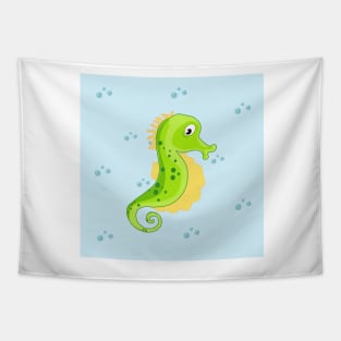 Ocean life - seahorse in the free ocean Tapestry