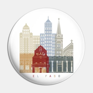 El Paso skyline poster Pin