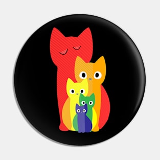 Purrfectly Colorful: The Rainbow Cat Pin