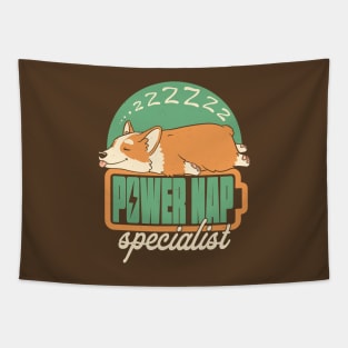 Powernap Specialist - Cute Lazy Dog Tapestry