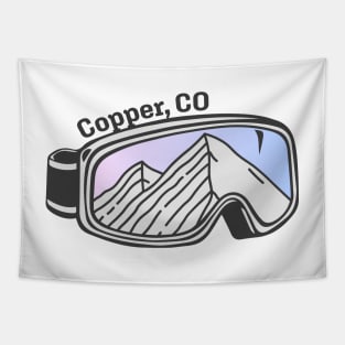 Sunset Mountain Ski Goggles | Copper Mountain, Colorado Tapestry