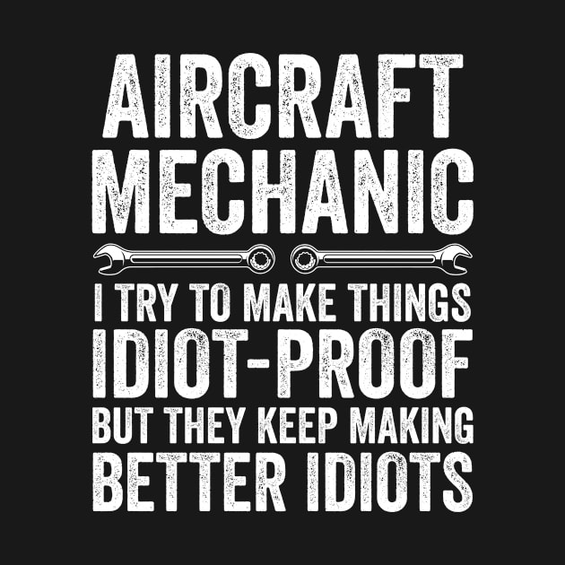 Funny Aircraft Mechanic Fixing Airplanes by Dr_Squirrel