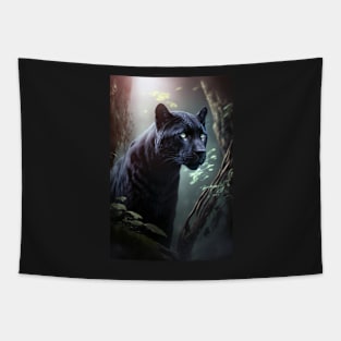 Beautiful Panther Painting Tapestry