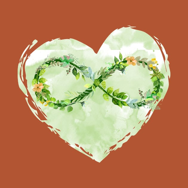 FLORAL INFINITY HEART ARTWORK by BEAUTIFUL WORDSMITH