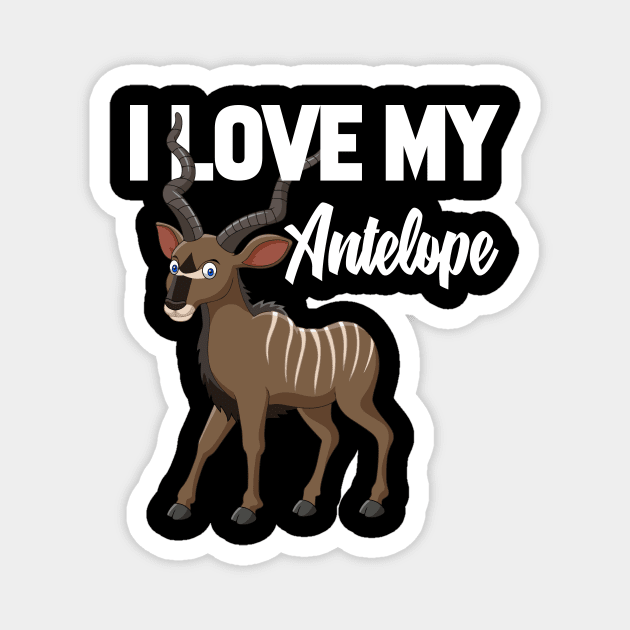 I Love My Antelope Magnet by williamarmin