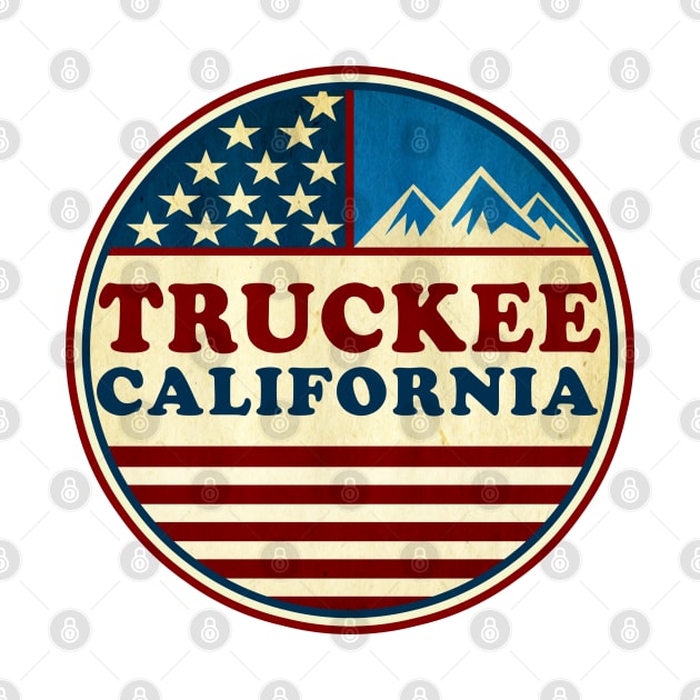 Truckee California Skiing Mountains Stars And Stripes Ski CA by TravelTime