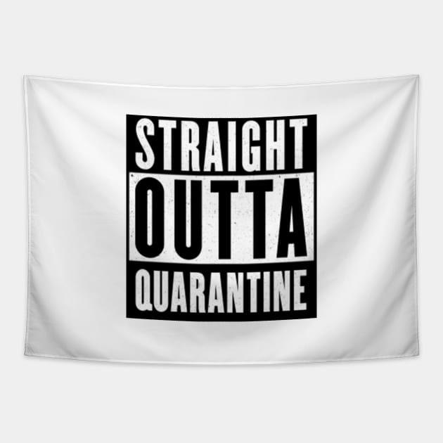 Straight Outta Quarantine Coronavirus Tapestry by raiseastorm