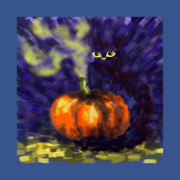 halloween cat pumpkin by Ganna_Panna