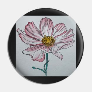 Cosmos watercolour Pin