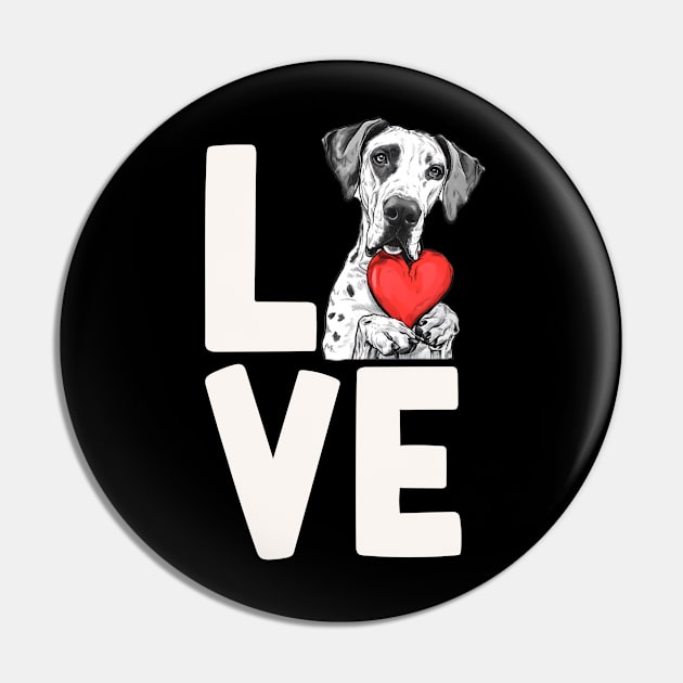 Love Great Dane Pin by The Jumping Cart