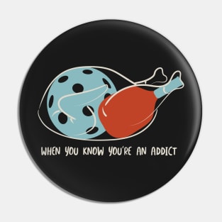 Funny Thanksgiving Pickleball Design Pin