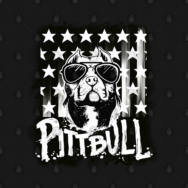 Awesome American Flag Pitbull Gift Pit Bull Lover Pitbulls Product by Linco